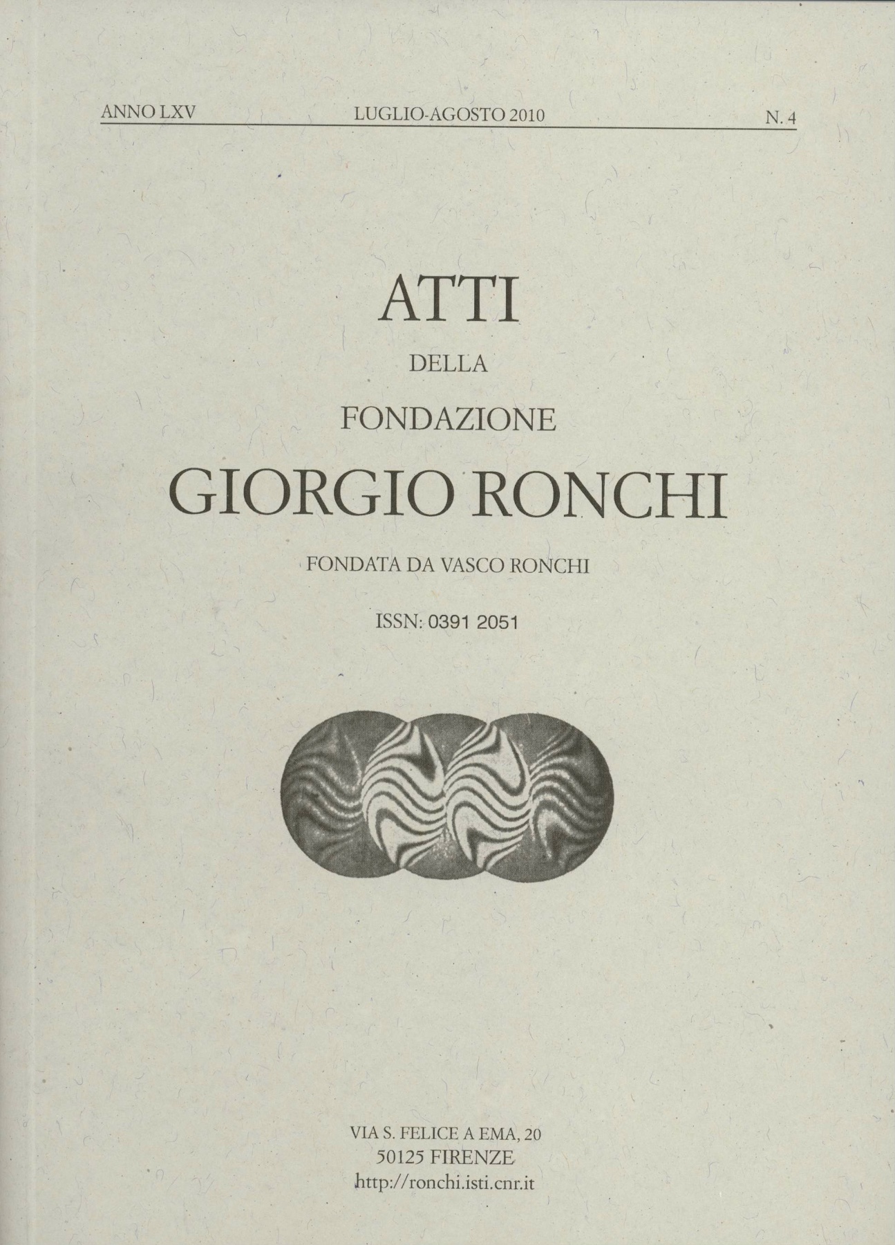 Atti della Fondazione Giorgio Ronchi